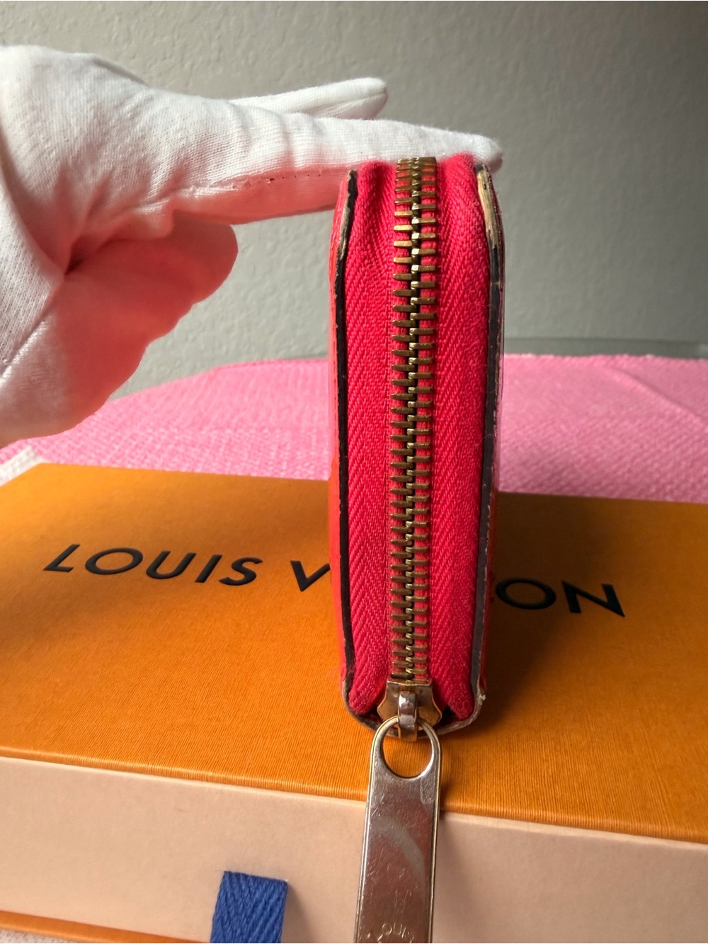 Louis Vuitton Zippy Wallet Monogram Vernis Rose Litchi Pink Patent - Picture 4 of 12